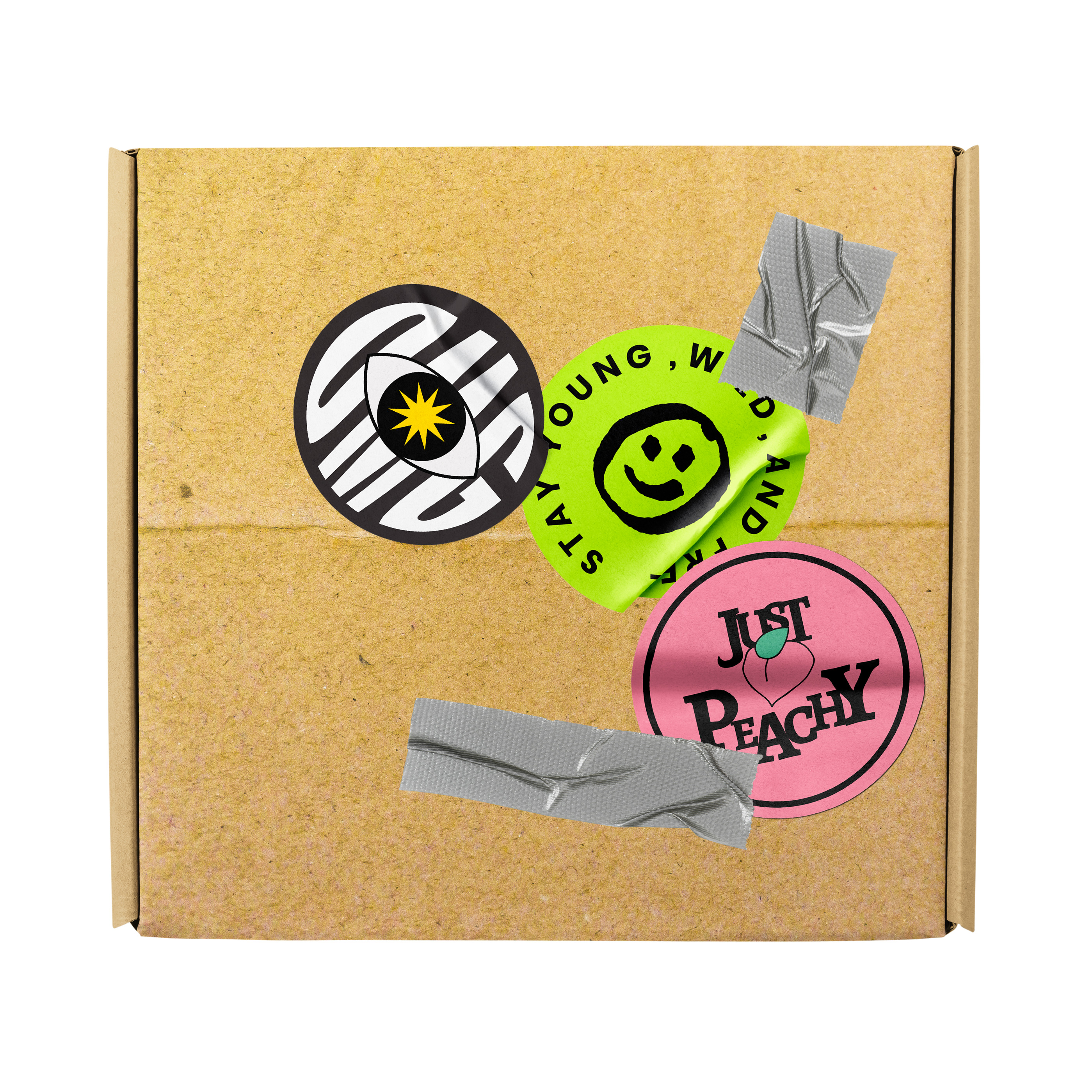 Stickers troquelados aplicados en empaque